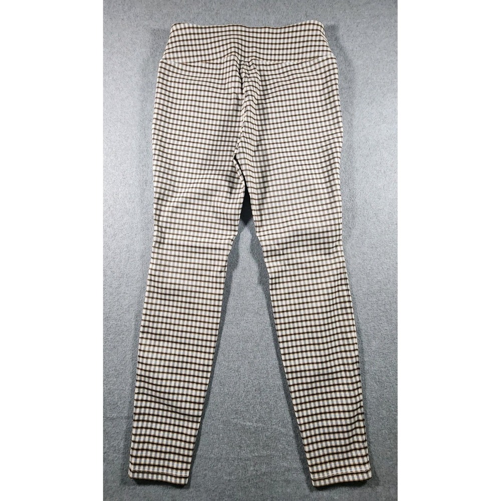 Worthington Women's Straight Leg Pants, Size 10, Blue Plaid 29" Inseam, Fitted - Picture 2 of 6